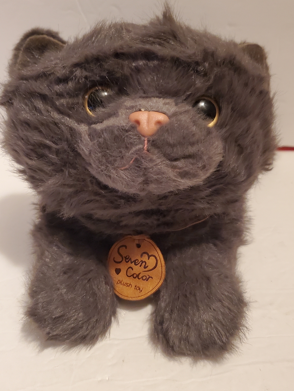 Seven Color Gray Cat Stuffed Animal Plush Toy Soft Gray Cat Plush Gift